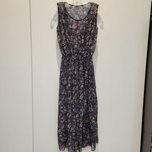 Vintage Floral Sleeveless Dress